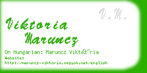 viktoria maruncz business card